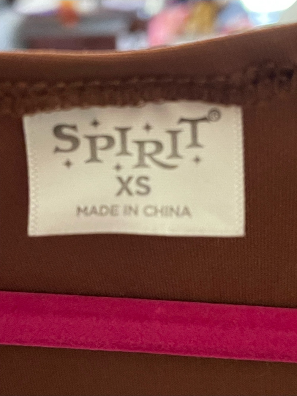 Spirit Brown Top with Fuchsia Accent - Picture 3 of 3